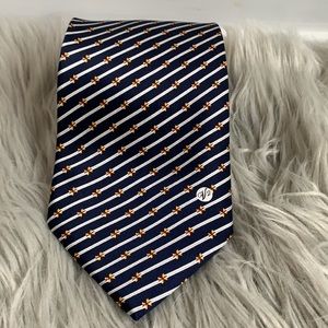 Versace Navy Striped 100% Silk Tie